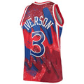 Custom #3 Red 1996 PHI Basketball Shirt Top