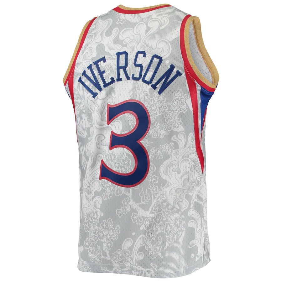 Custom #3 White 1996 PHI Basketball Shirt Top