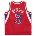 Custom #3 Red 1996 PHI Basketball Shirt Top