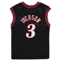 Custom #3 Black 2000 Throwback PHI Basketball Shirt Top