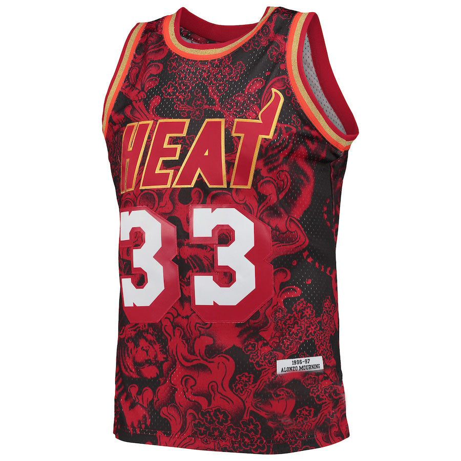 Custom #33 Red 1996 MIA Basketball Shirt Top