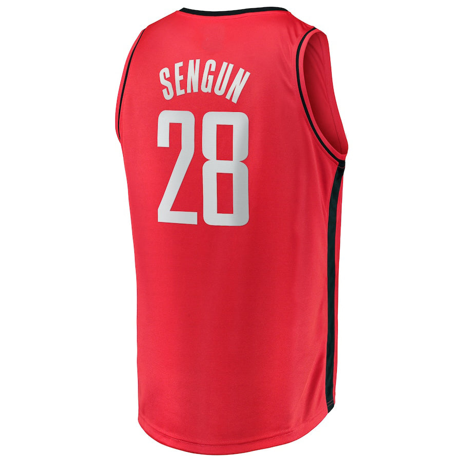 Custom #28 Red 2021 HOU Basketball Shirt Top