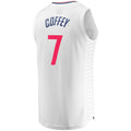 Custom #7 White LAC Basketball Shirt Top