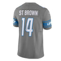 Custom #14 Silver DET Football Shirt Top