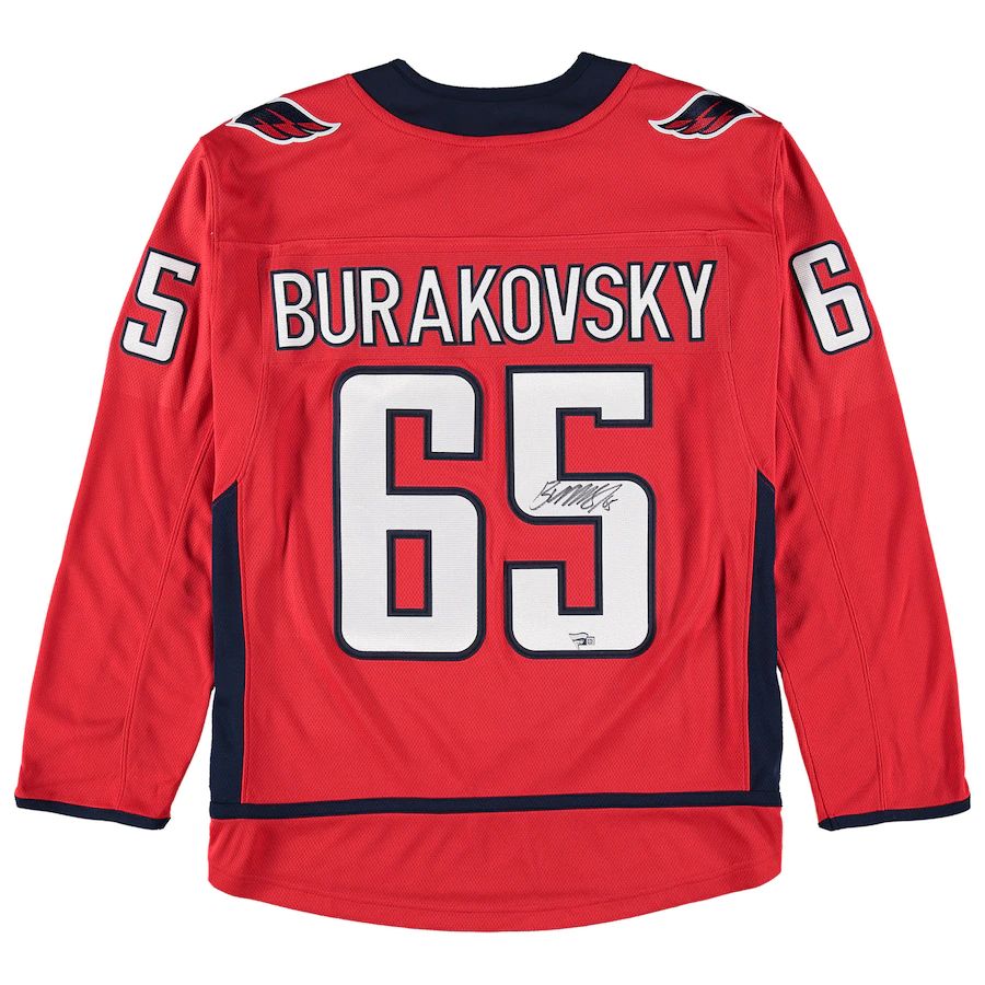 Custom #65 Red WSH Hockey Shirt Top