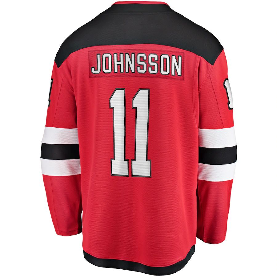 Custom #11 Red NJD Hockey Shirt Top