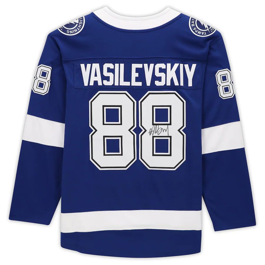 Custom #88 Blue TBL Hockey Shirt Top
