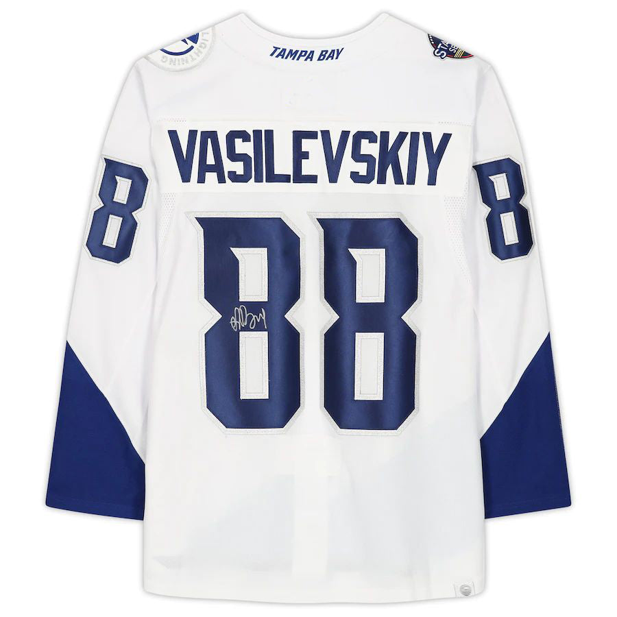 Custom #88 White 2022 TBL Hockey Shirt Top
