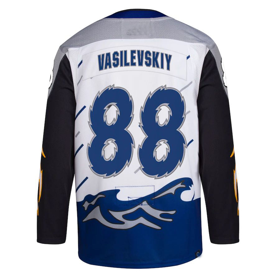 Custom #88 White Retro TBL Hockey Shirt Top