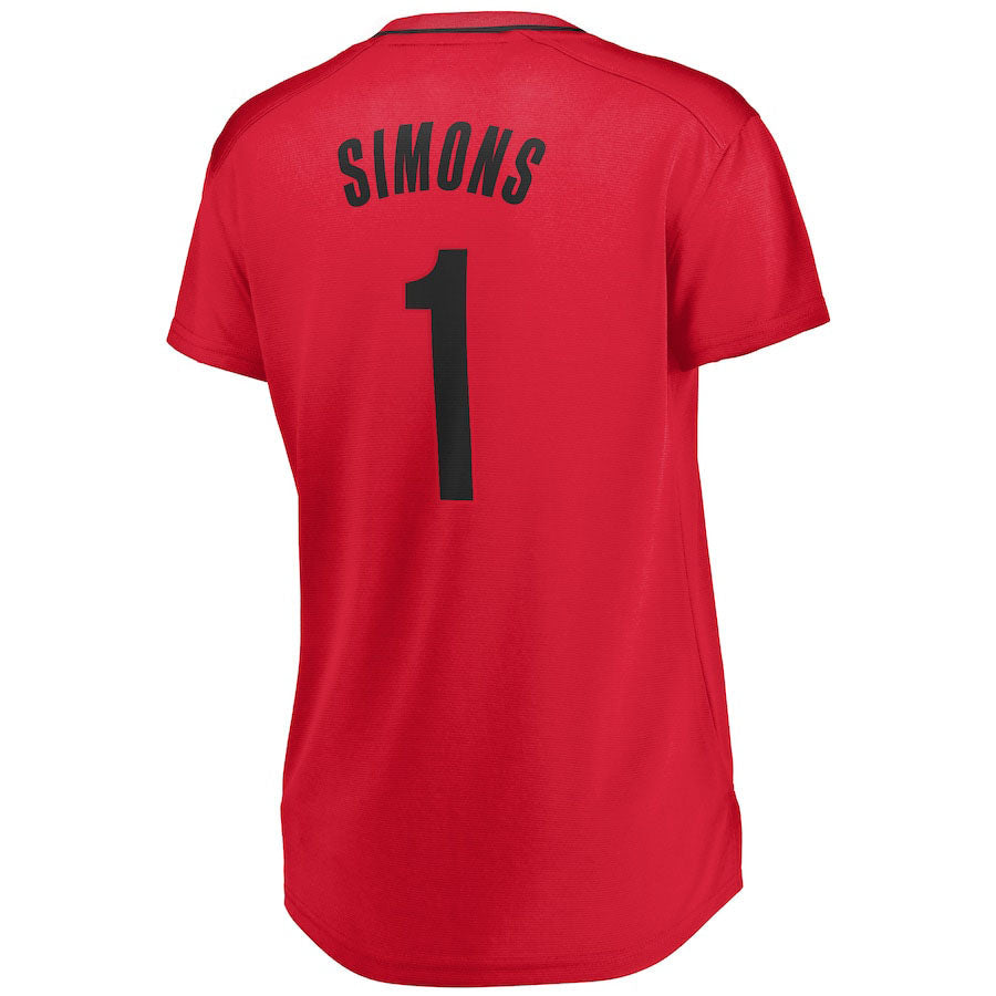 Custom #1 Red POR Basketball Shirt Top