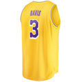 Custom #3 Gold 2019 LAL Basketball Shirt Top