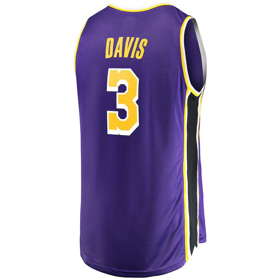Custom #3 Purple 2020 LAL Basketball Shirt Top