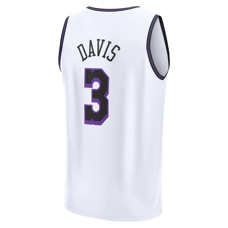 Custom #3 White 2022 LAL Basketball Shirt Top