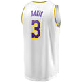 Custom #3 White LAL Basketball Shirt Top