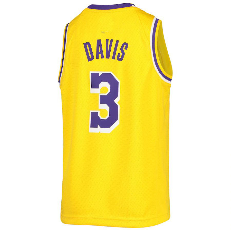 Custom #3 Gold 2021 LAL Basketball Shirt Top