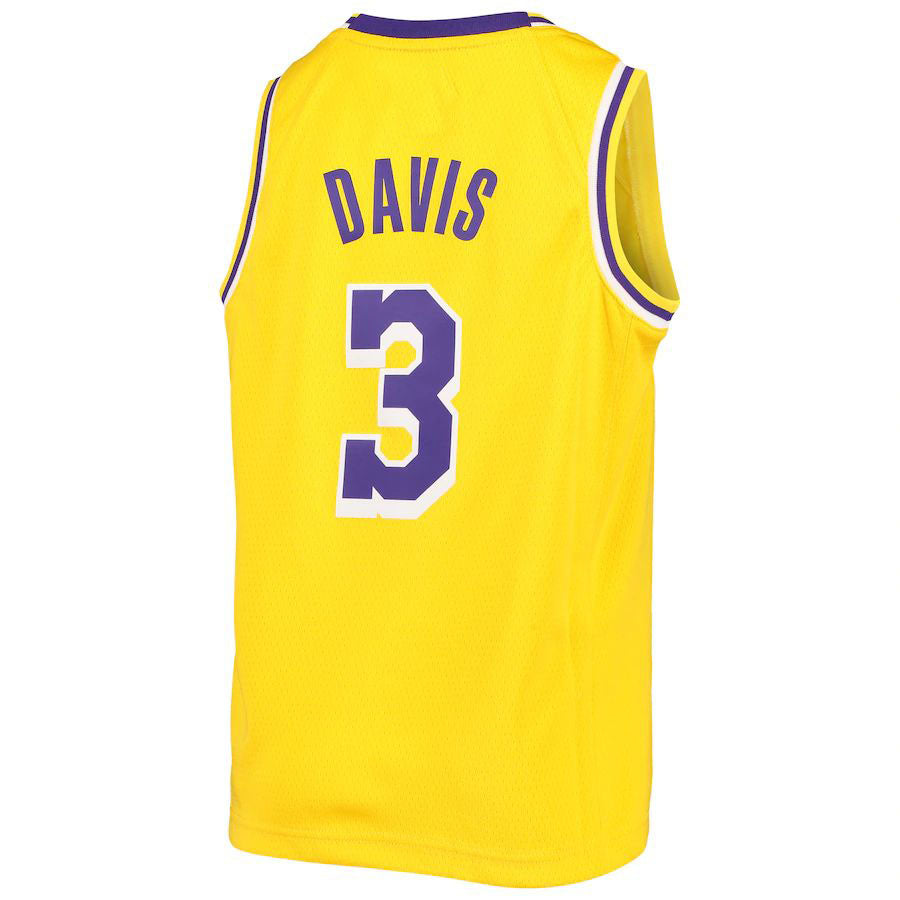 Custom #3 Gold LAL Basketball Shirt Top