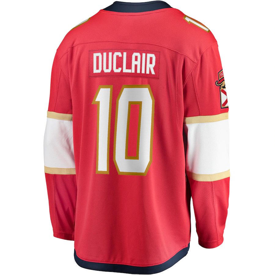 Custom #10 Red FLA Hockey Shirt Top