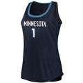 Custom #1 Navy 2021 MIN Basketball Shirt Top