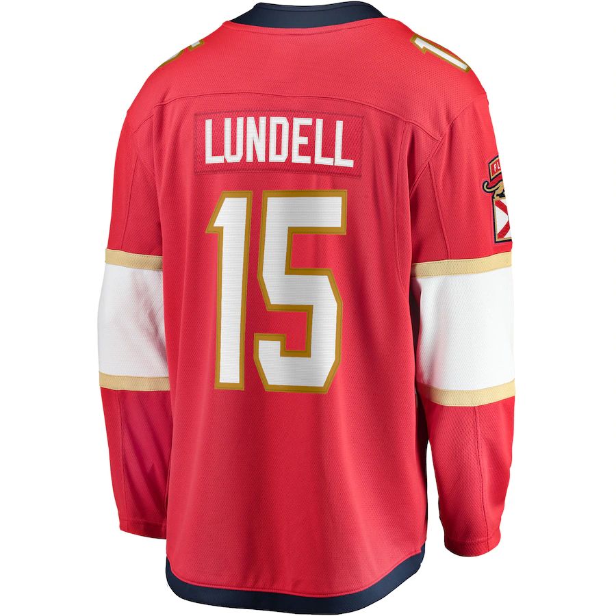 Custom #15 Red FLA Hockey Shirt Top