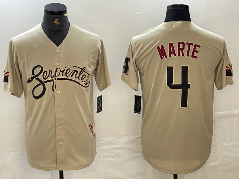Custom #4 Gold 2021 City Connect Baseball Shirt Top