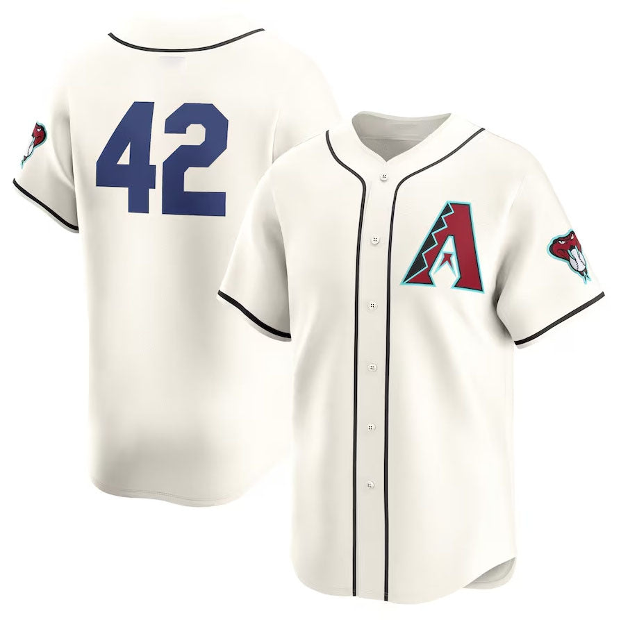 Custom #42 White 2024 Jackie Robinson Day ARI Baseball Shirt Top