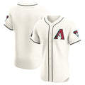 Custom White ARI Baseball Shirt Top