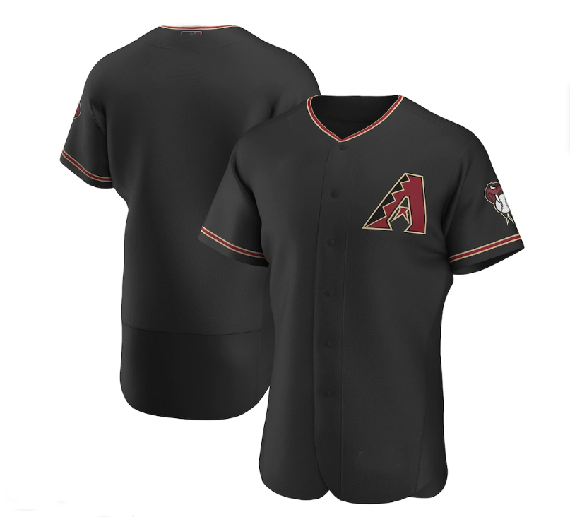 Custom Black ARI Baseball Shirt Top
