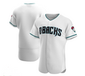 Custom White ARI Baseball Shirt Top