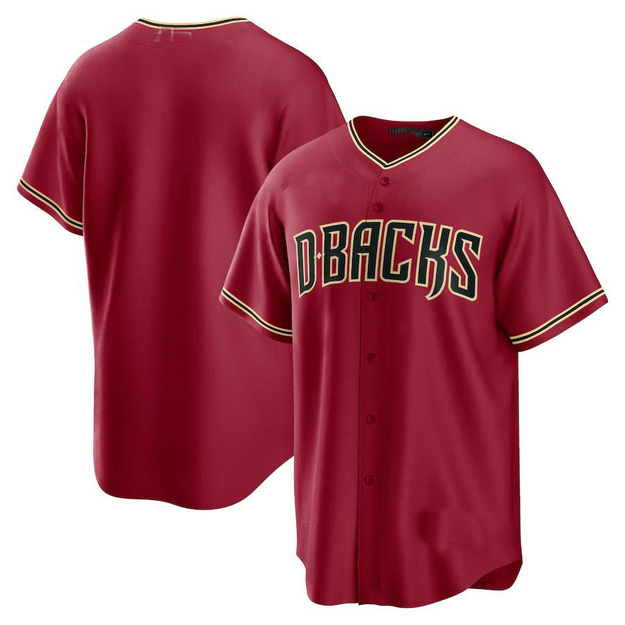 Custom Red ARI Baseball Shirt Top