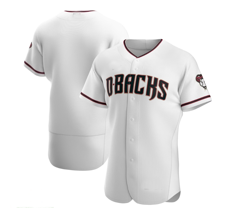 Custom White ARI Baseball Shirt Top