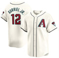 Custom #12 Cream 2023 ARI Baseball Shirt Top