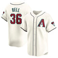 Custom #36 Cream ARI Baseball Shirt Top