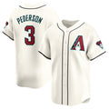 Custom #3 Cream ARI Baseball Shirt Top