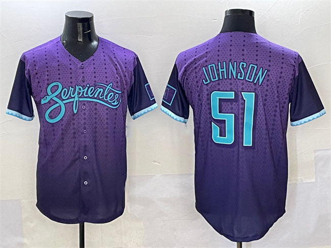 Custom #51 Purple 2025 City Connect ARI Baseball Shirt Top