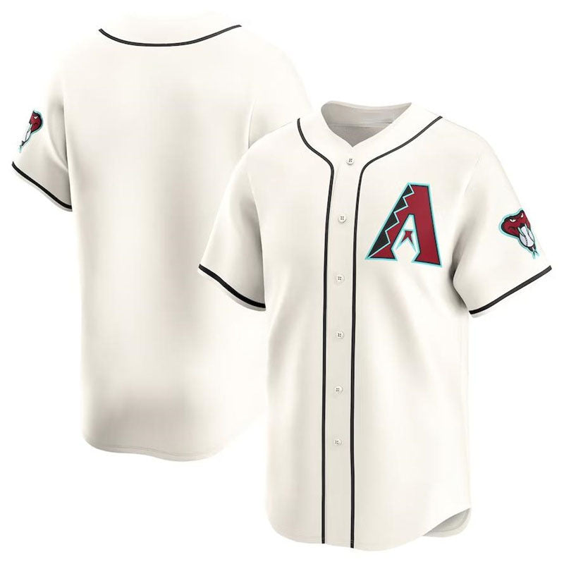 Custom White ARI Baseball Shirt Top
