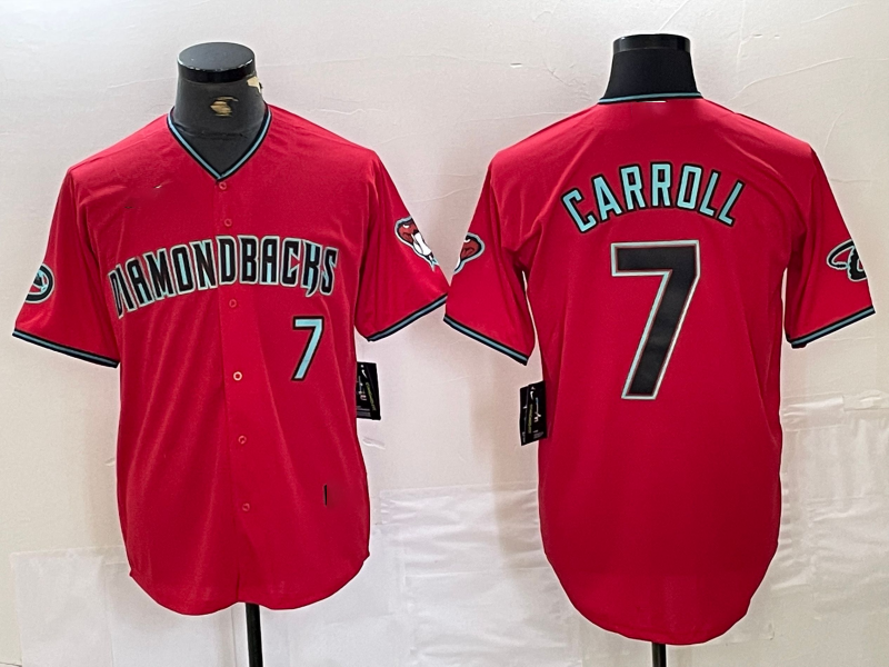Custom #7 Red 2024 ARI Baseball Shirt Top