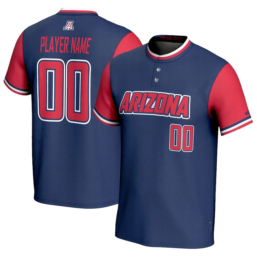 Custom Navy College Shirt Top
