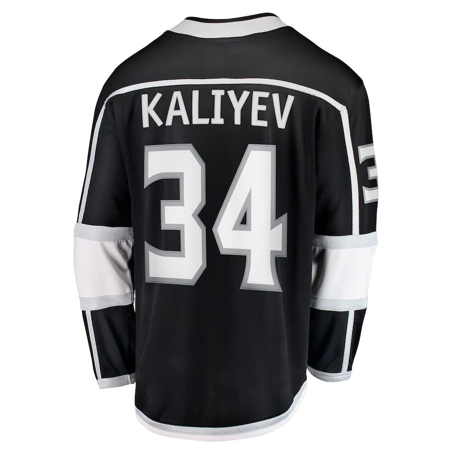 Custom #34 Black LAK Hockey Shirt Top