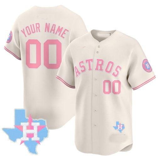 Custom Blue HOU Baseball Shirt Top