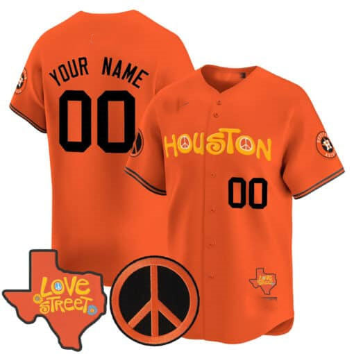 Custom HOU Baseball Shirt Top