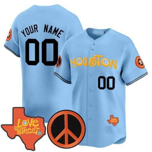 Custom HOU Baseball Shirt Top