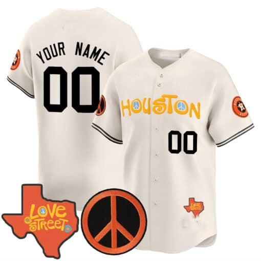 Custom HOU Baseball Shirt Top