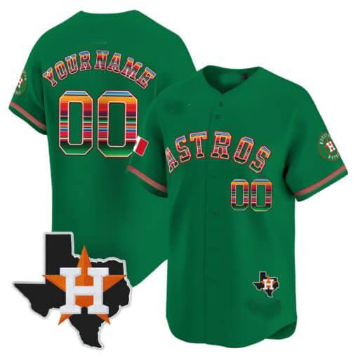 Custom HOU Baseball Shirt Top