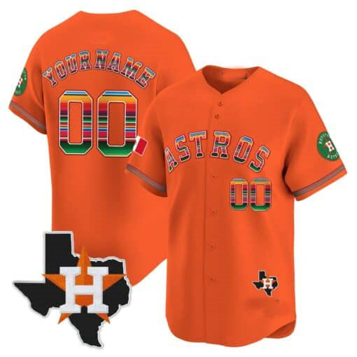 Custom HOU Baseball Shirt Top