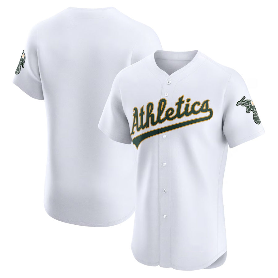Custom White OAK Baseball Shirt Top