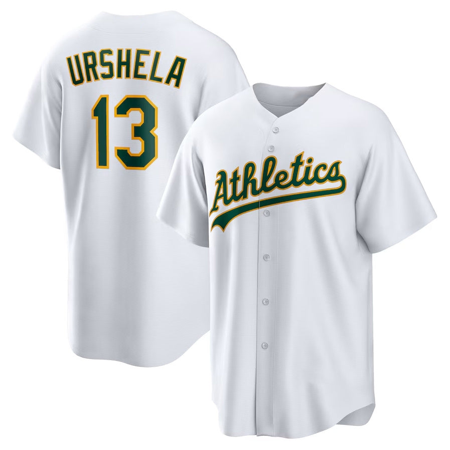 Custom #13 White OAK Baseball Shirt Top