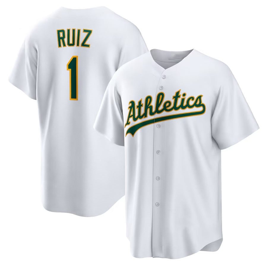 Custom #1 White OAK Baseball Shirt Top
