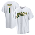 Custom #1 White OAK Baseball Shirt Top