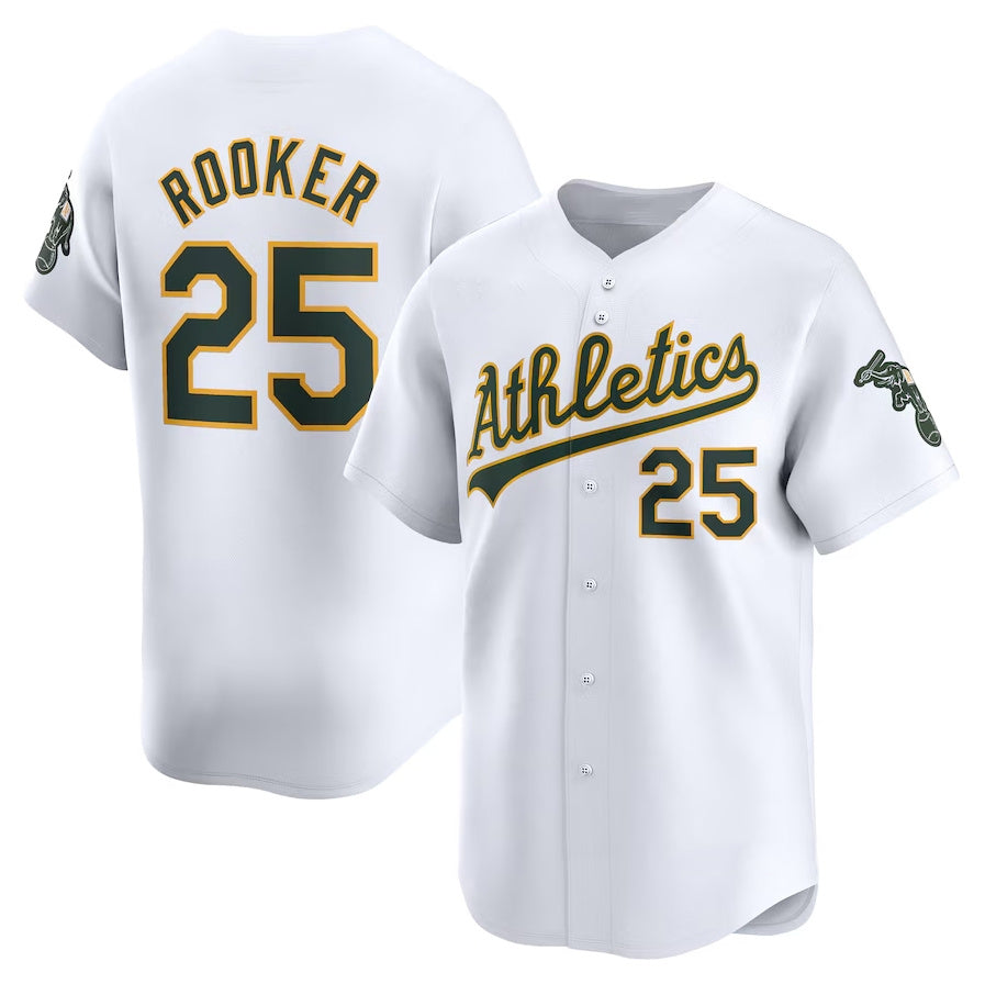 Custom #25 White OAK Baseball Shirt Top