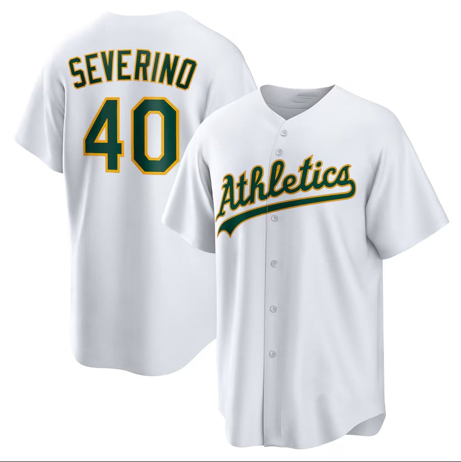 Custom #40 White OAK Baseball Shirt Top